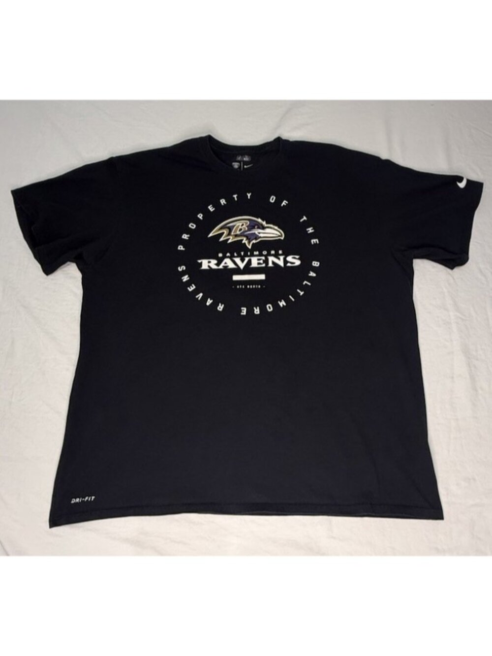 Nike Dri-Fit NFL Baltimore Ravens Tee Shirt XL Short Sleeve TJ WEIST